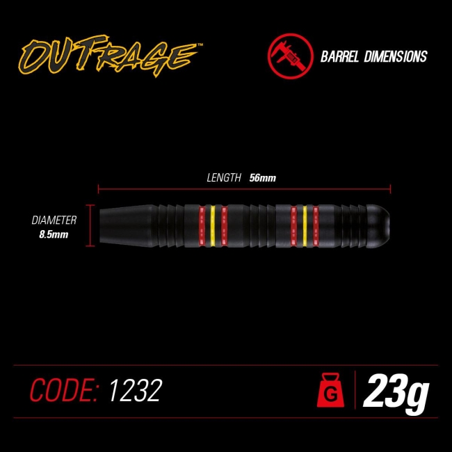 Winmau Outrage Steeldart-Set